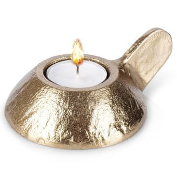 HOMESTYLING Aluminijski svijećnjak zlatne boje 12x9x5 cm