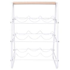 Excellent Houseware Metalni stalak za vino bijeli, 9 boca, 33x29x46 cm
