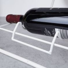 Excellent Houseware Metalni stalak za vino bijeli, 9 boca, 33x29x46 cm
