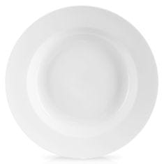 Artemis Duboki tanjur za juhu, porculan, bijeli, klasični, 24,5 cm, 350 ml