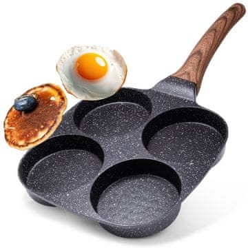 Vilde Granitna posuda za jaja s 4 rupe BLACK&WOOD 19x19 cm