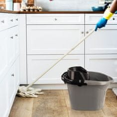 Artemis Univerzalna plastična kanta za mop s cjediljkom, mop s nitima, prugast