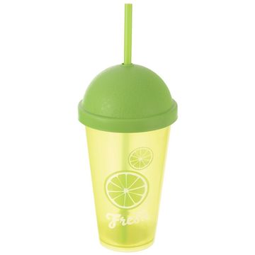 Orion Plastična čaša s poklopcem i slamkom 450 ml