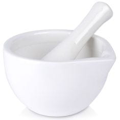 Excellent Houseware Bijeli porculanski mužar za začine