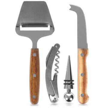 Excellent Houseware Pribor za vino i sir 4 kom.