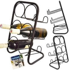 Orion Crni metalni stalak za vino za 6 boca 22,5x39 cm