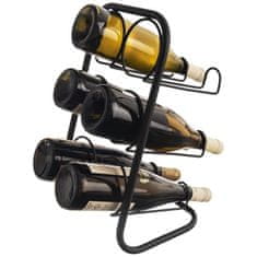 Orion Crni metalni stalak za vino za 6 boca 22,5x39 cm
