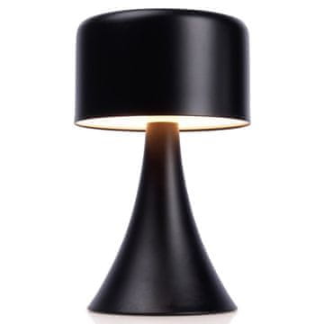 Vilde LED noćna lampa, metalna, crna, bežična, 20,5 cm