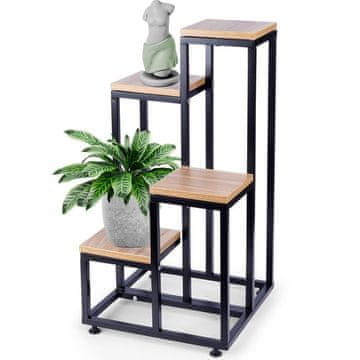 Vilde Metalni stalak za cvijeće s 4 razine 69 cm