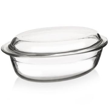 Orion Staklena vatrostalna posuda s poklopcem 33x20x13 cm, 3 l