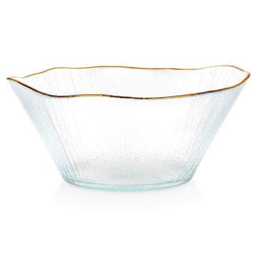 Vilde Zlatna staklena zdjela za salatu 21 cm, 1,2 l
