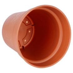 Artemis 3x Smeđe plastične vrtne posude za biljke, cvijeće, začinsko bilje 15x14 cm