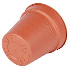 Artemis 3x Smeđe plastične vrtne posude za biljke, cvijeće, začinsko bilje 15x14 cm