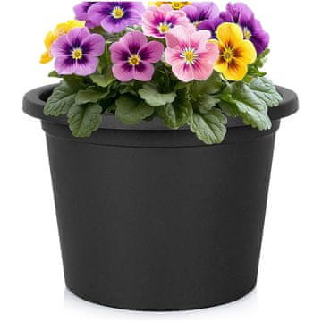 Vilde Plastična vrtna posuda, crna, okrugla, 27,5 cm