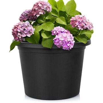 Vilde Plastična vrtna posuda, crna, okrugla, 34 cm