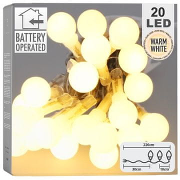 Artemis Božićne lampice na baterije 20 LED dioda 200 cm