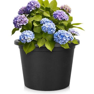 Vilde Plastična vrtna posuda, crna, okrugla, 39 cm