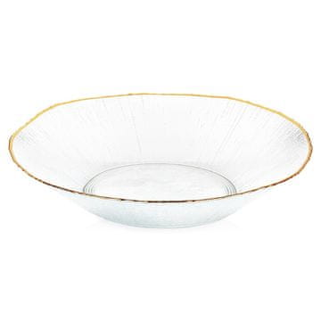 Vilde Staklena zdjela za salatu zlatna 29,5 cm, 1,6 l