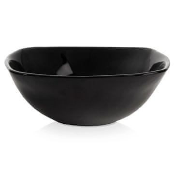 Orion Crna staklena zdjela LUNA 15 cm, 450 ml