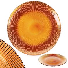 Artemis Jantarni tanjur za večeru, plitki, ravni, za večeru, pladanj za grickalice 28 cm