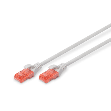 Digitus | CAT 6 | Patch kabel | Neoklopljena upletena parica (UTP) | Muški | RJ-45 | Muški | RJ-45 | Sivi | 2 m