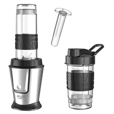 Adler | Blender | AD 4081 | Stolni | 800 W | Materijal posude: Plastika bez BPA | Kapacitet posude: 0,57 i 0,4 L | Drobljenje leda | Crna/Nehrđajući čelik