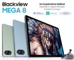 Blackview Mega 8 tablet, 33 cm (13&quot;), 4G LTE, 12 GB + 256 GB, Android, Twilight Blue + pribor