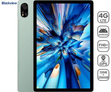 Blackview Mega 8 tablet, 33 cm (13&quot;), 4G LTE, 12 GB + 256 GB, Android, zeleni (Lagoon Green) + pribor