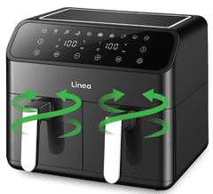 Linea LAFD-0639 dvostruka friteza na vrući zrak, 8 l