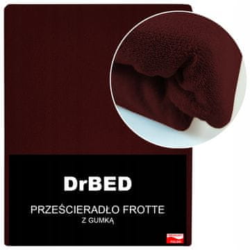 BE Čaršaf s elastičnim uloškom 90 x 200 frotira BEZ GUŠICA Mesnato bordo plava