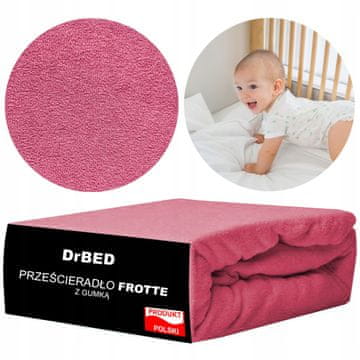BE Plahta za dječji krevetić 120x60 s elastičnom trakom, prozračna, mesnato ružičasta
