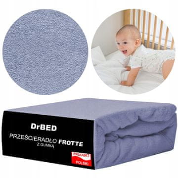 BE Plahta s elastičnim uloškom za dječji krevetić 120x60 s frotirnom tkaninom, savršeno pristaje, polirana