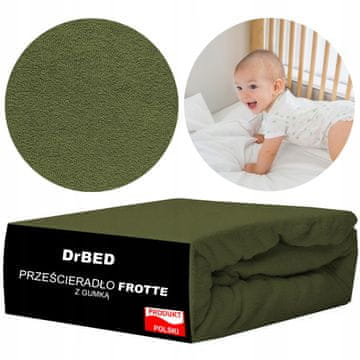 BE Frotir plahta za dječji krevetić 60 x 120, kaki, prozračna, polirana