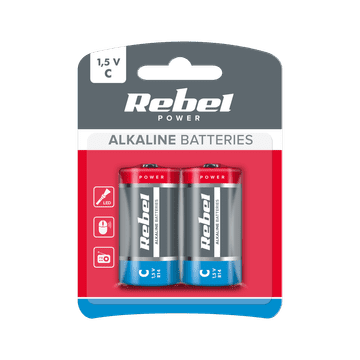 slomart REBEL alkalne baterije C LR14 (2 kom.)
