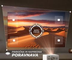 Byintek PLATO T5 prijenosni LED projektor, Android, WIFI 6, Bluetooth, daljinski upravljač, bijela