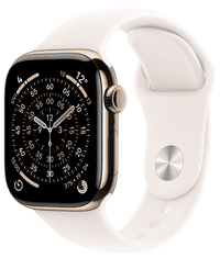 Apple Pametni sat Watch Series 11, GPS + Cellular, 42 mm + M/L remen, zlatno-titanijsko (MF8X4WF/A)