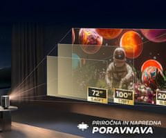 Byintek Prijenosni 3D LED DLP projektor UFO P70X, Android, dvostruki WIFI, Bluetooth, 2 GB + 32 GB, daljinski upravljač, crni