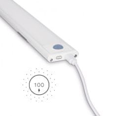 Ksix Sophia LED rasvjeta sa senzorom, punjiva litijska baterija, 30cm, bijela