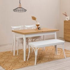 Woody Fashion Stol za blagovanje, Bijela boja, Oliver Open - Karina White