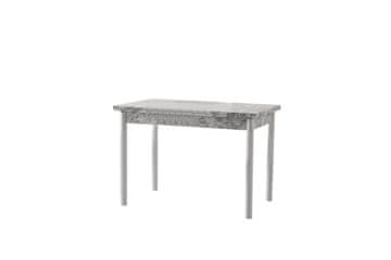 Woody Fashion Stol za blagovanje, Bijela boja Sivo, Polo - 1305