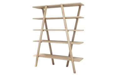 Woody Fashion Studijski stol i policu za knjige, Perla - Birch