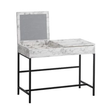 Woody Fashion Stol za šminkanje LINDA , Carrara mramor