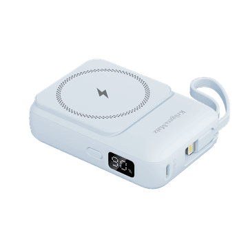 slomart Kruger&Matz KM0913 10000 mAh magnetni indukcijski powerbank s kabelom, plavi