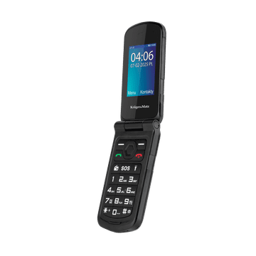 slomart Kruger & Matz Iron 5 Flip 4G mobilni telefon, crni
