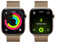 Apple Pametni sat serije 11, GPS + Cellular, 42 mm + remen, zlatni milanski (MF8Y4WF/A)