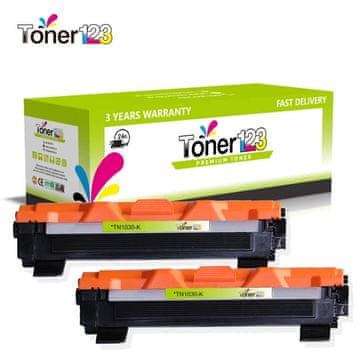 Toner123 Komplet Brother TN-1030 / TN-1050 / DCP-1510, DCP-1512, DCP-1610 / HL-1110, HL-1112, HL-1212 / MFC-1810, MFC-1815 zamjenski toneri (2) - 2 × crna XL