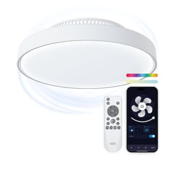 Ksix Stropna svjetiljka s ventilatorom bez lopatica Mistral, Tuya App, 43.6cm