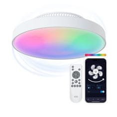 Ksix Stropna svjetiljka s ventilatorom bez lopatica Mistral, Tuya App, 43.6cm