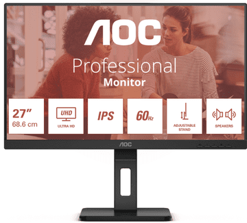 AOC U27E3UF monitor, 68,5 cm, IPS, UHD, 60Hz (U27E3UF)