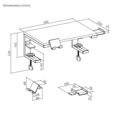 Ergo Office Stalak za prijenosno računalo ER-303B